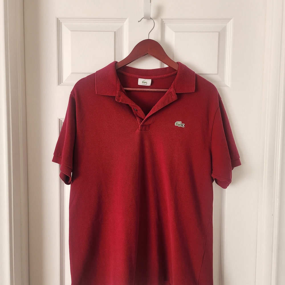 Lacoste Men's Deep Red Polo - Classic, Preppy, Smart Casual, Modern Academia